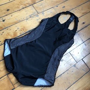 Blue lift fit leotard swimsuit xs